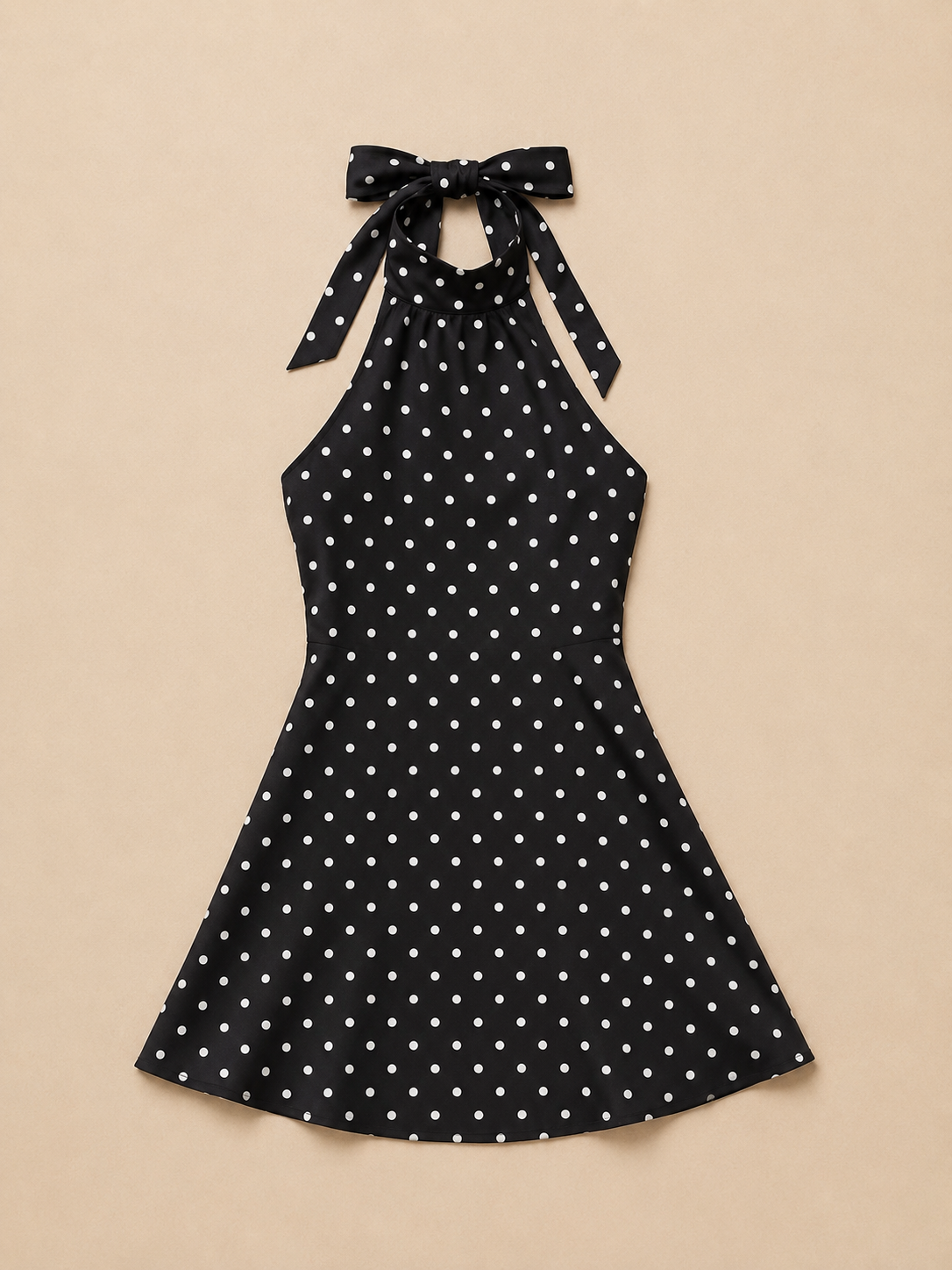 CHLOE - VESTIDO HALTER CON LUNARES