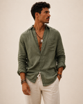 LIVIANO - CAMISA DE LINO, MANGA LARGA