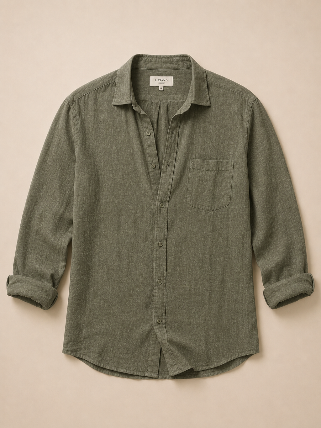 LIVIANO - CAMISA DE LINO, MANGA LARGA