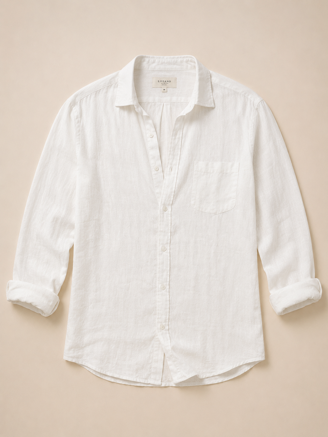 LIVIANO - CAMISA DE LINO, MANGA LARGA
